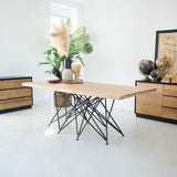 Tavolo in legno massello di rovere e ferro Oakwood 200 cm - OrchideaMilano1981