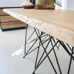 Tavolo in legno massello di rovere e ferro Oakwood 200 cm - OrchideaMilano1981