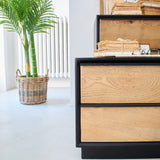 Comodino in legno massello di rovere Oakwood 50 cm - OrchideaMilano1981