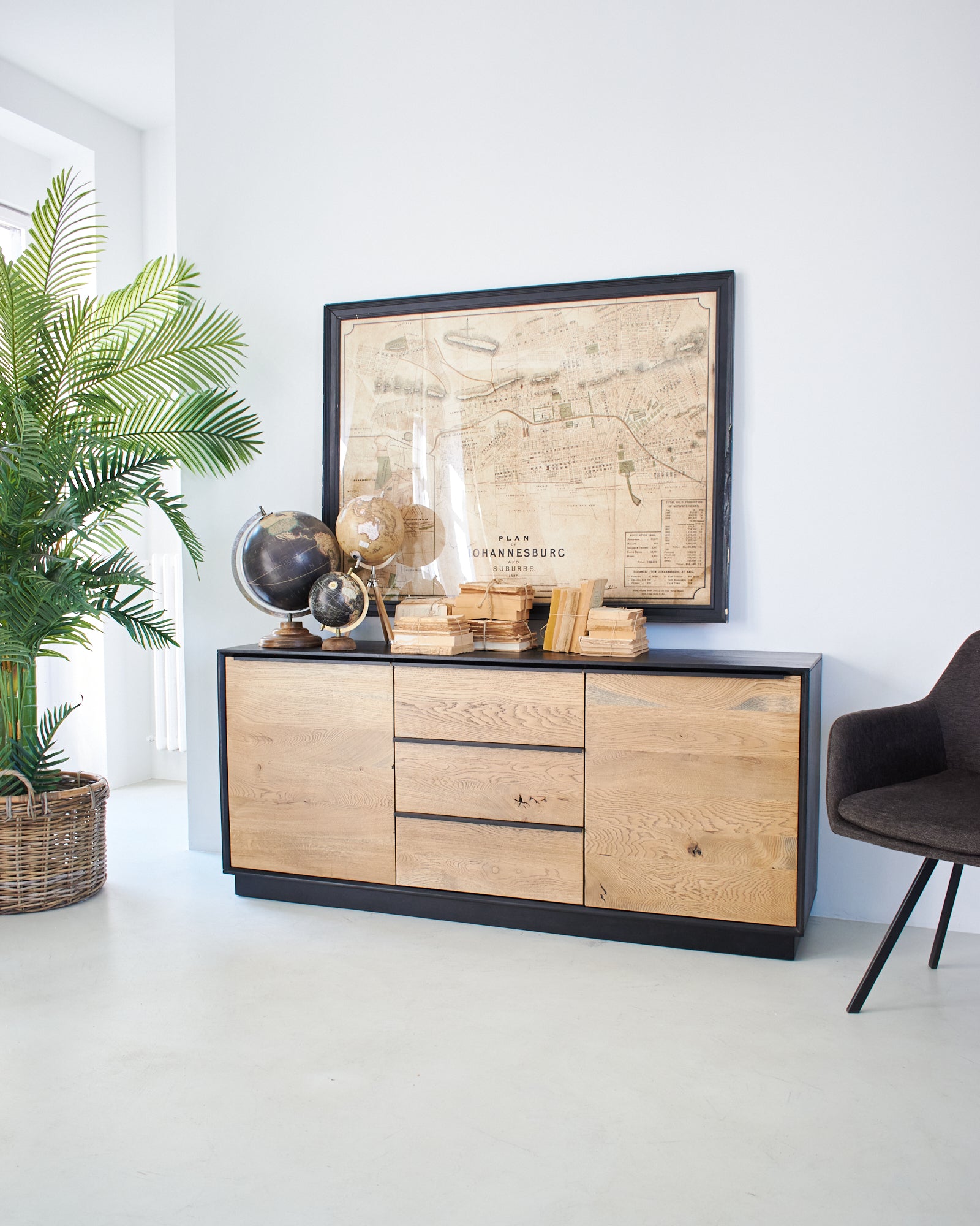 Credenza in legno massello di rovere Oakwood 170 cm - OrchideaMilano1981