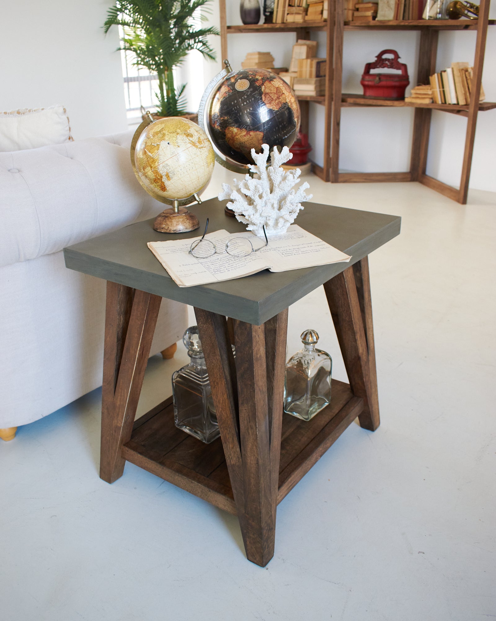 Tavolino da salotto moderno in legno Concrete 56 cm - OrchideaMilano1981