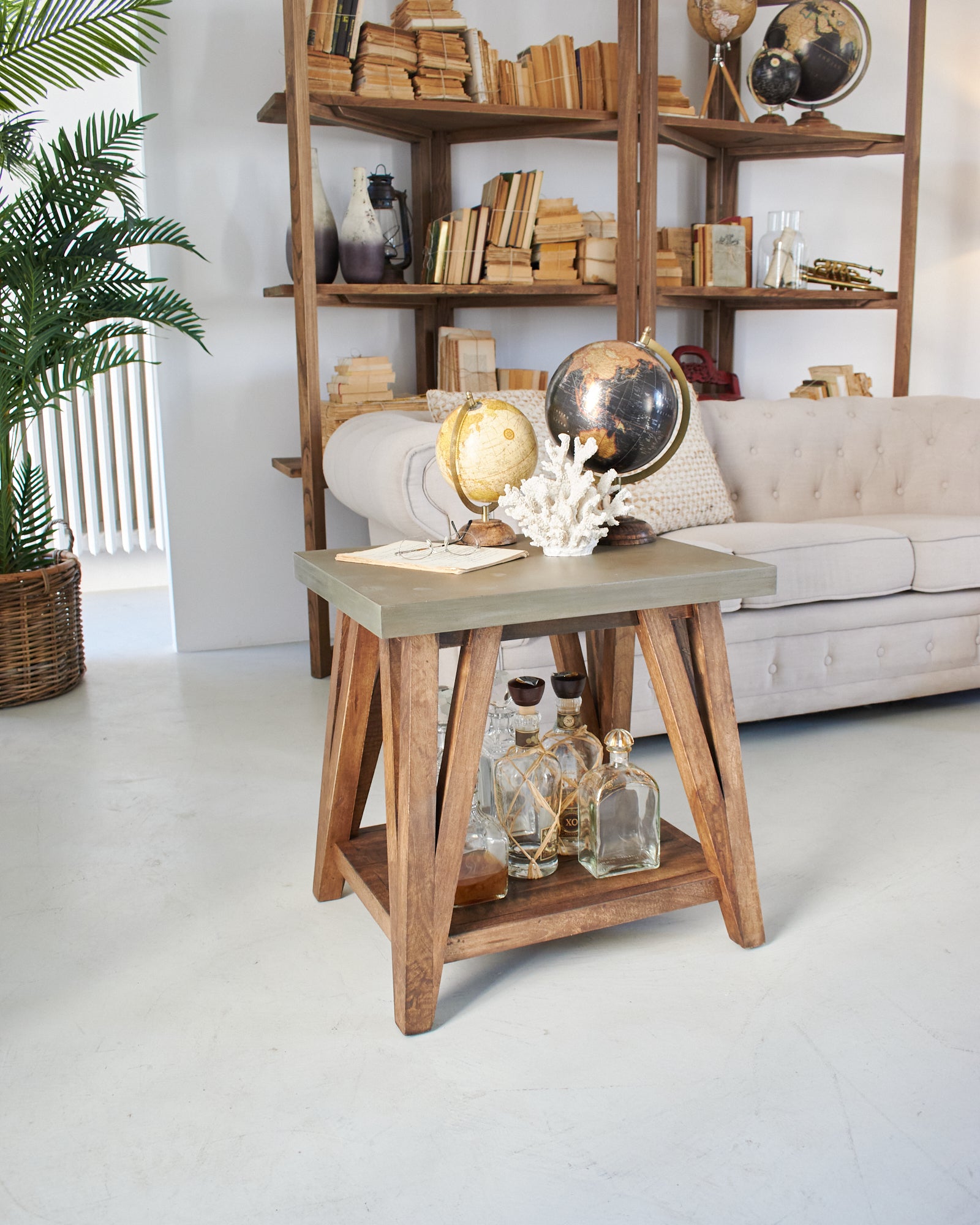 Tavolino da salotto moderno in legno Concrete 56 cm - OrchideaMilano1981
