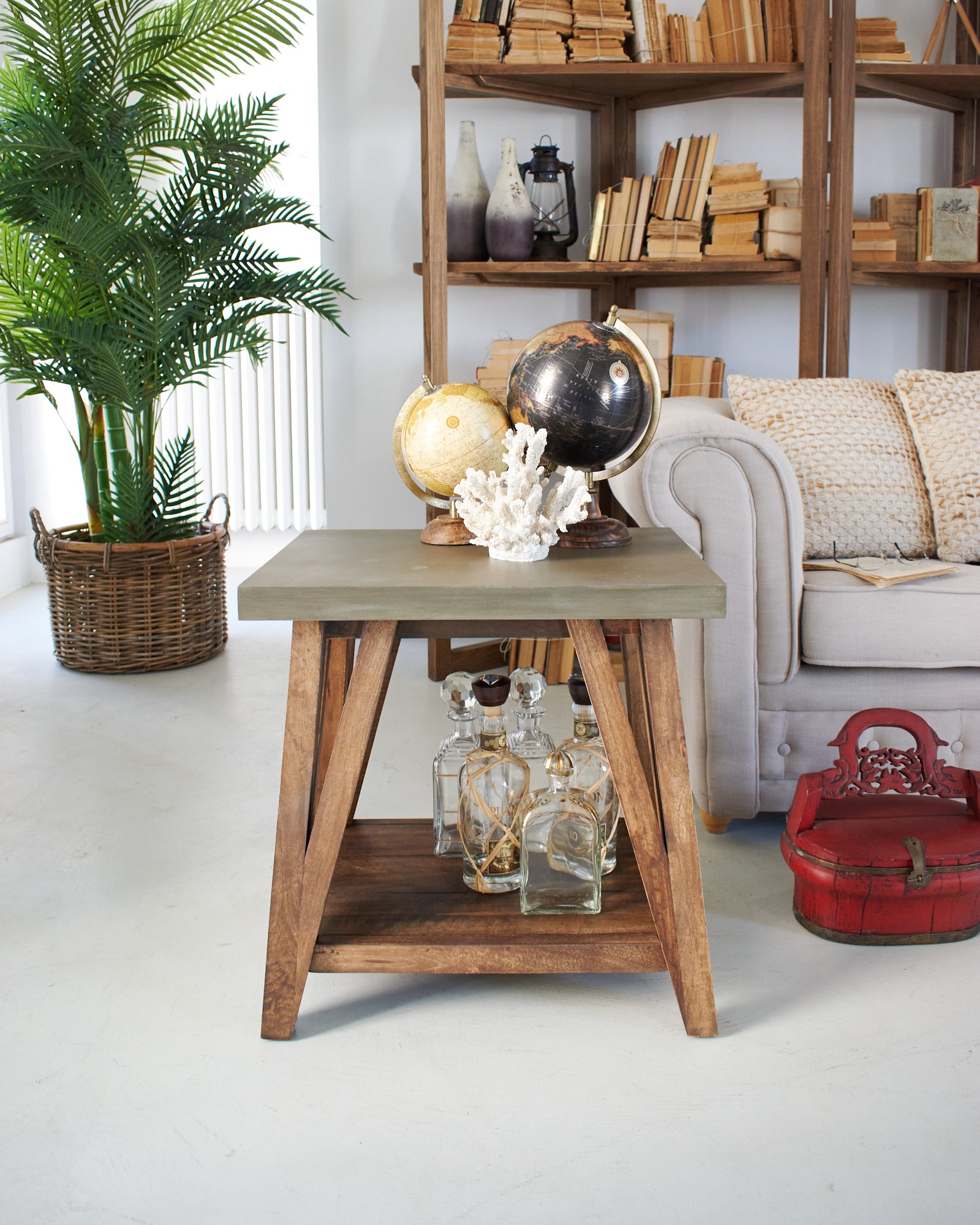 Tavolino da salotto moderno in legno Concrete 56 cm - OrchideaMilano1981