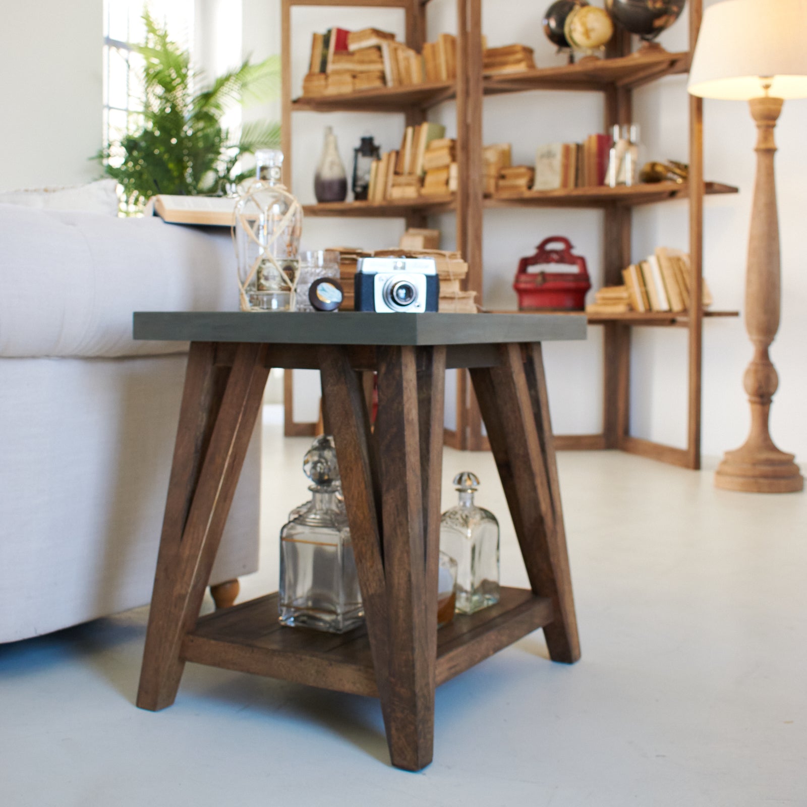 Tavolino da salotto moderno in legno Concrete 56 cm - OrchideaMilano1981