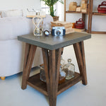 Tavolino da salotto moderno in legno Concrete 56 cm - OrchideaMilano1981