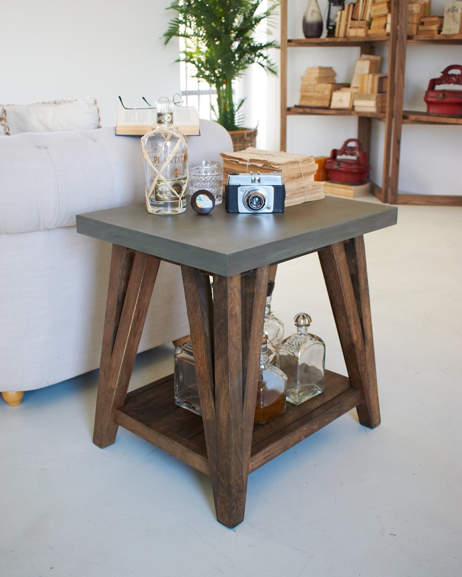 Tavolino da salotto moderno in legno Concrete 56 cm - OrchideaMilano1981