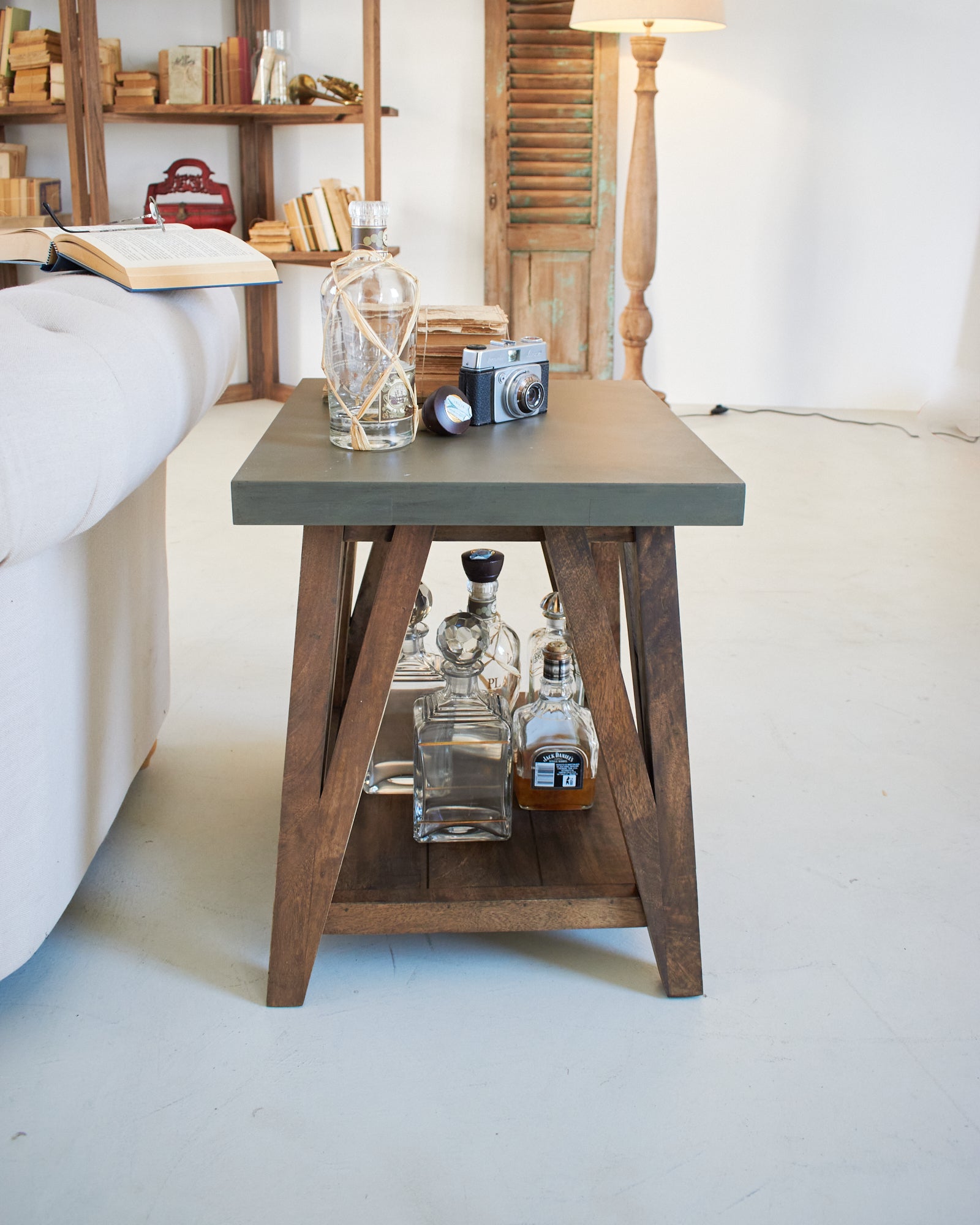 Tavolino da salotto moderno in legno Concrete 56 cm - OrchideaMilano1981