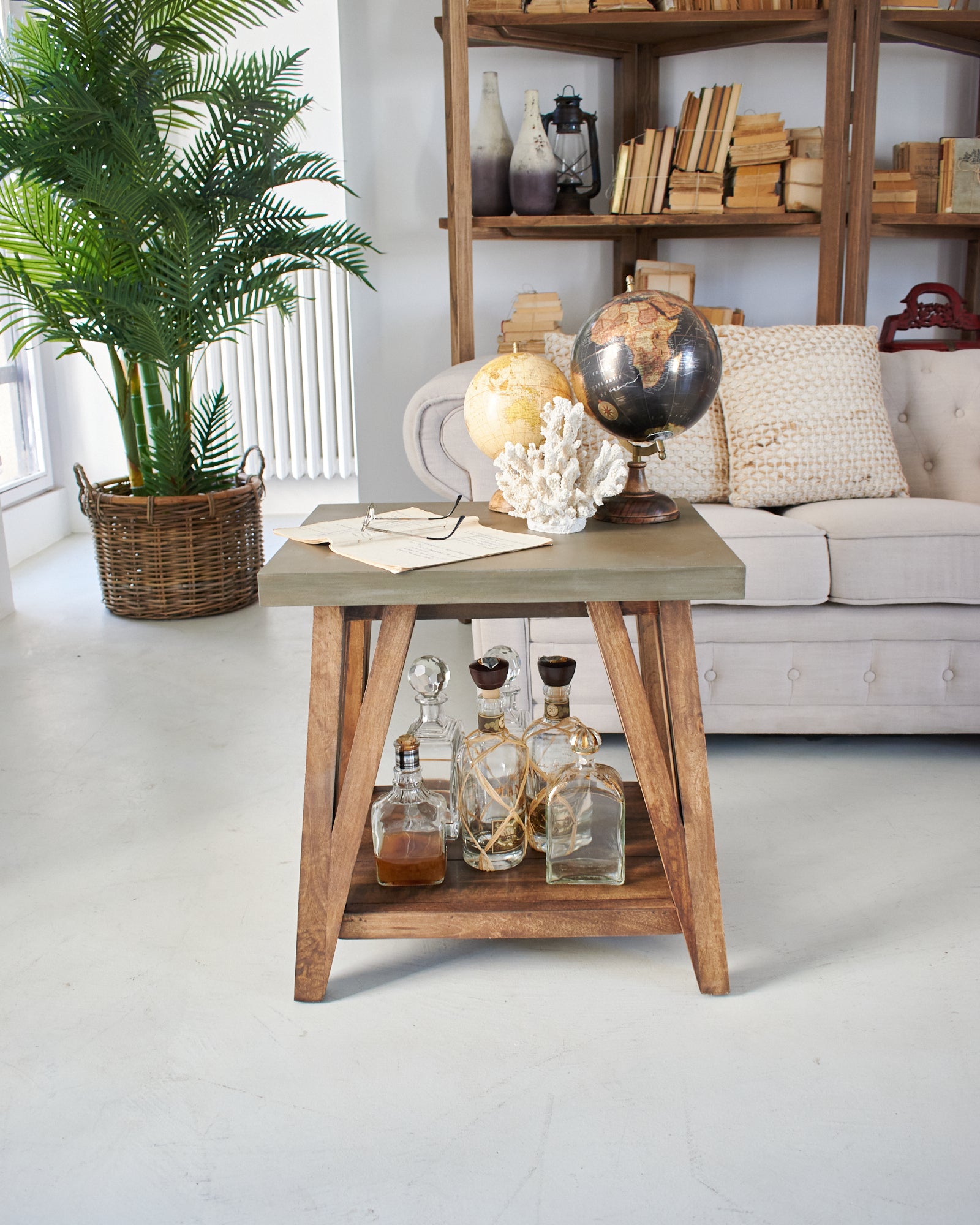 Tavolino da salotto moderno in legno Concrete 56 cm - OrchideaMilano1981