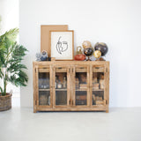 Credenza in legno massello e vetro East Colonial 160 cm - OrchideaMilano1981