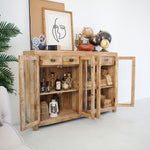 Credenza in legno massello e vetro East Colonial 160 cm - OrchideaMilano1981