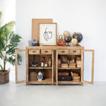 Credenza in legno massello e vetro East Colonial 160 cm - OrchideaMilano1981