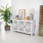 Credenza in legno di mango massello intagliato Jodhpur Big 160 cm - OrchideaMilano1981
