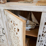 Credenza in legno di mango massello intagliato Jodhpur Big 160 cm - OrchideaMilano1981