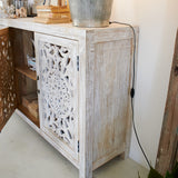 Credenza in legno di mango massello intagliato Jodhpur Big 160 cm - OrchideaMilano1981