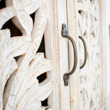 Armadio in legno di mango massello intagliato Jodhpur 95 cm - OrchideaMilano1981
