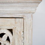 Armadio in legno di mango massello intagliato Jodhpur 95 cm - OrchideaMilano1981