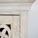 Armadio in legno di mango massello intagliato Jodhpur 95 cm - OrchideaMilano1981