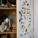 Armadio in legno di mango massello intagliato Jodhpur 95 cm - OrchideaMilano1981