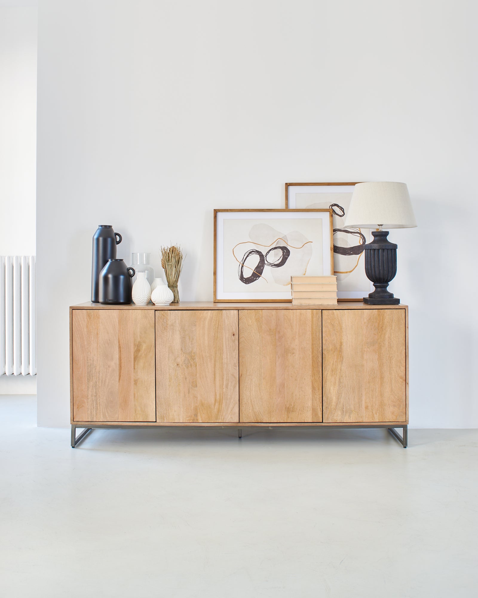 Credenza 4 ante in legno e ferro Skyline 180 cm - OrchideaMilano1981