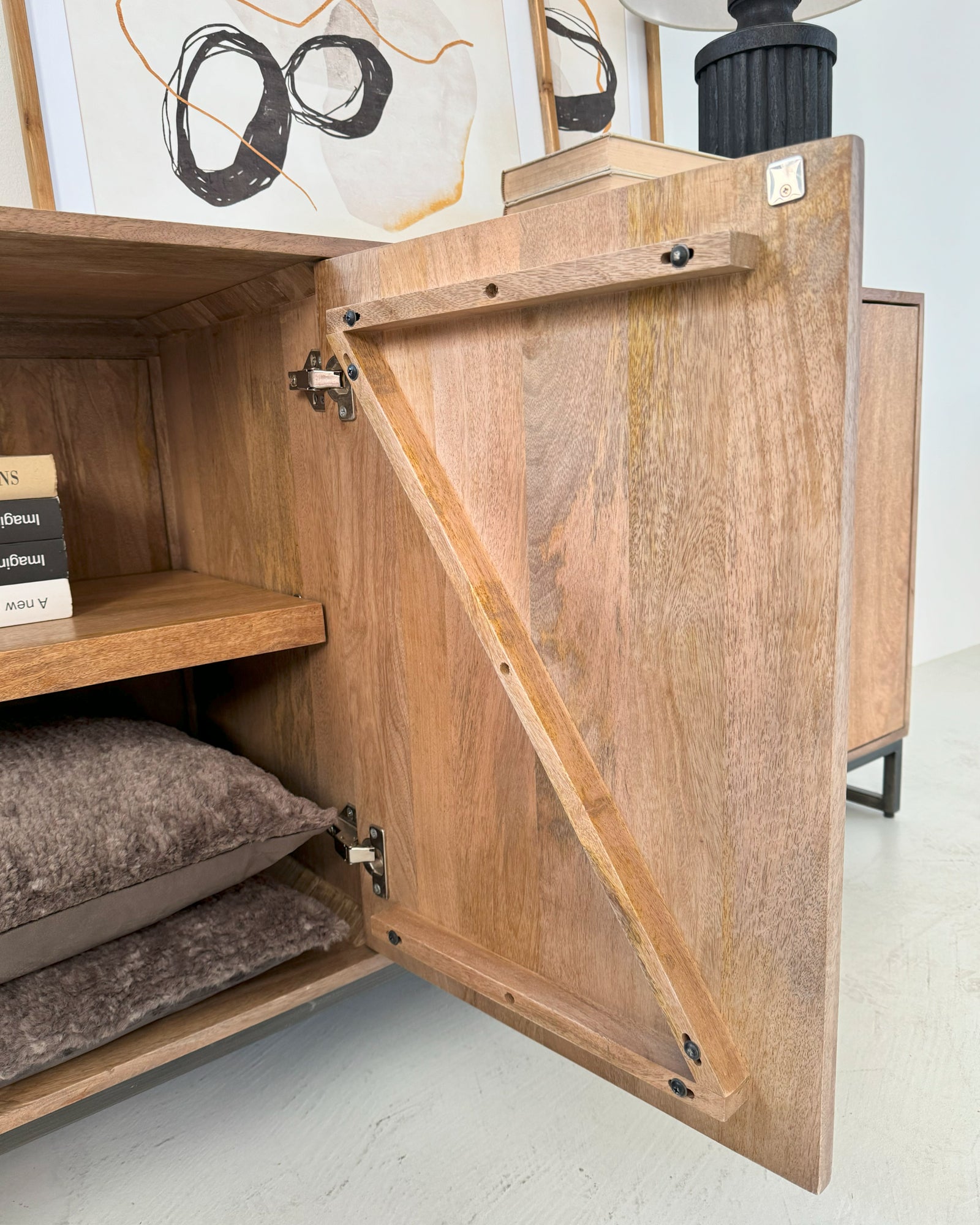 Credenza 4 ante in legno e ferro Skyline 180 cm - OrchideaMilano1981
