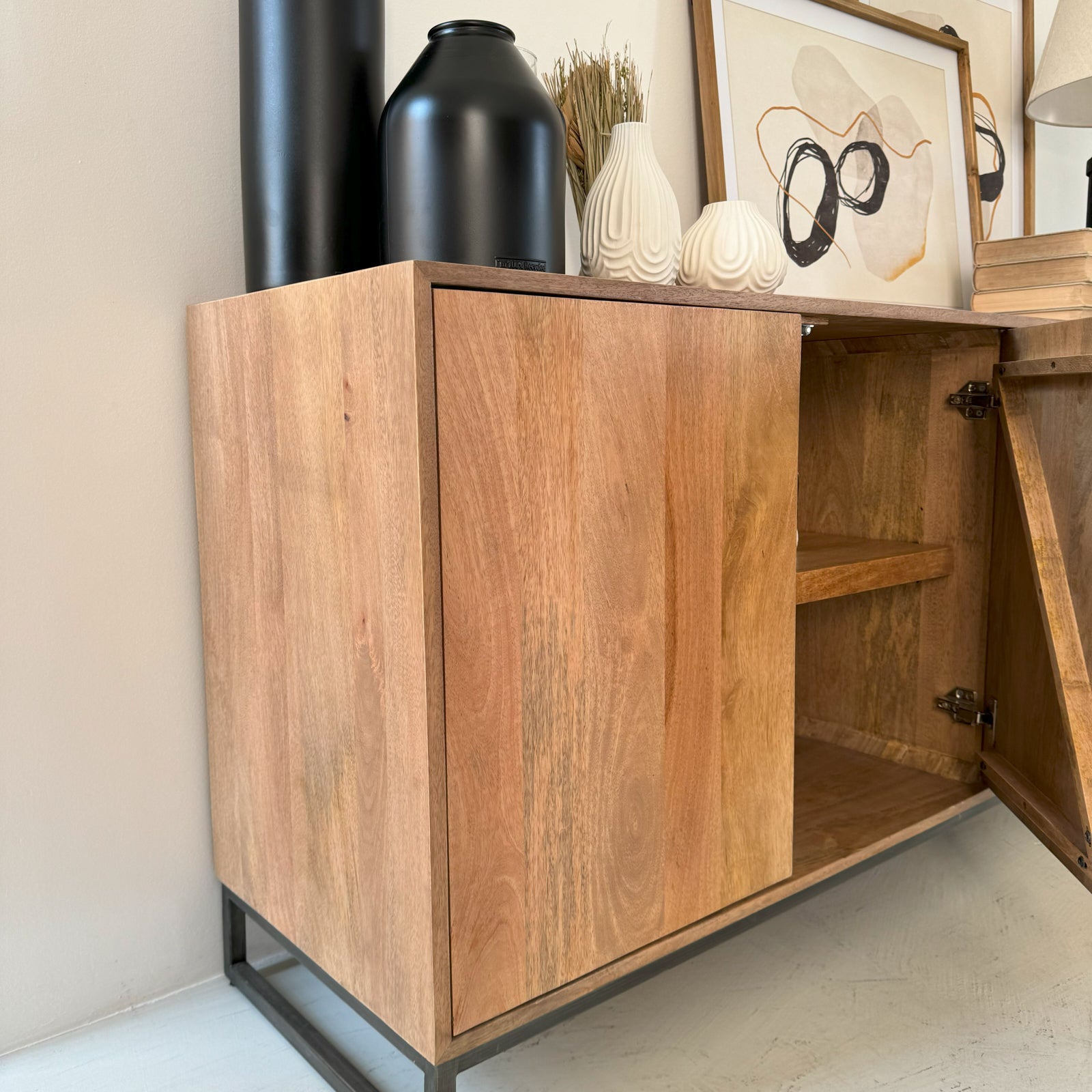 Credenza 4 ante in legno e ferro Skyline 180 cm - OrchideaMilano1981