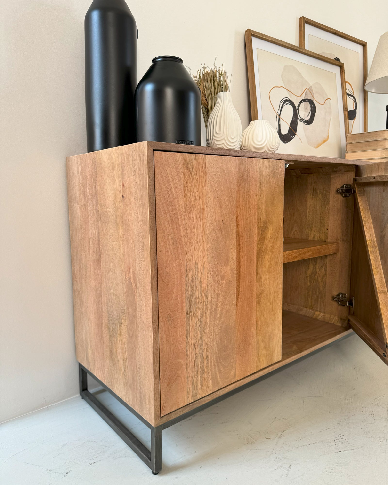 Credenza 4 ante in legno e ferro Skyline 180 cm - OrchideaMilano1981