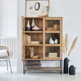 Credenza 2 ante a vetro in legno e ferro Skyline 110 cm - OrchideaMilano1981