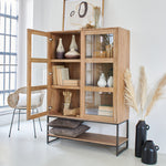 Credenza 2 ante a vetro in legno e ferro Skyline 110 cm - OrchideaMilano1981