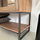 Credenza 2 ante a vetro in legno e ferro Skyline 110 cm - OrchideaMilano1981