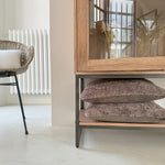 Credenza 2 ante a vetro in legno e ferro Skyline 110 cm - OrchideaMilano1981