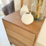 Comodino 3 cassetti in legno e ferro Skyline 45 cm - OrchideaMilano1981