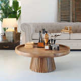 Tavolino rotondo moderno in legno Classic Wood 87 cm - OrchideaMilano1981
