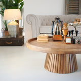 Tavolino rotondo moderno in legno Classic Wood 87 cm - OrchideaMilano1981