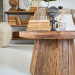 Tavolino rotondo moderno in legno Raw Medium 66 cm - OrchideaMilano1981