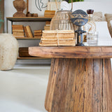 Tavolino rotondo moderno in legno Raw Medium 66 cm - OrchideaMilano1981