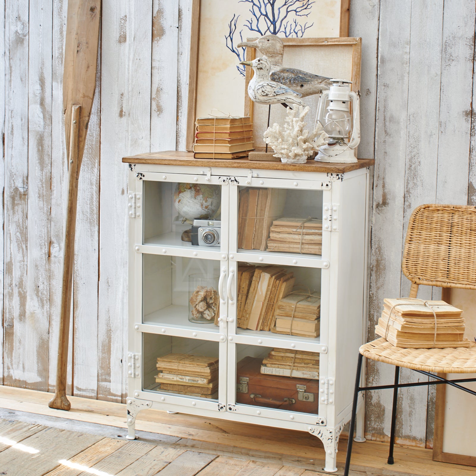 Credenza in ferro e vetro Cap Ferrat 73 cm - OrchideaMilano1981