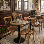 Tavolo rotondo in legno massello da bistrot St. Malo 70 cm - OrchideaMilano1981