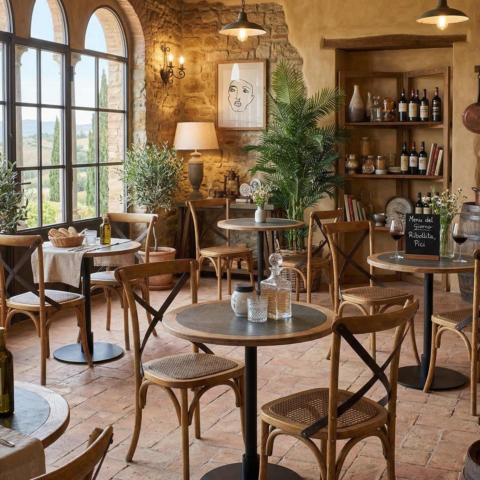 Tavolo rotondo in legno massello da bistrot St. Malo 70 cm - OrchideaMilano1981