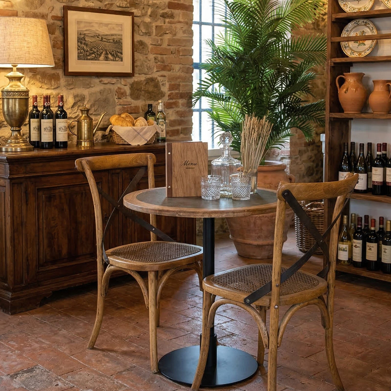 Tavolo rotondo in legno massello da bistrot St. Malo 70 cm - OrchideaMilano1981