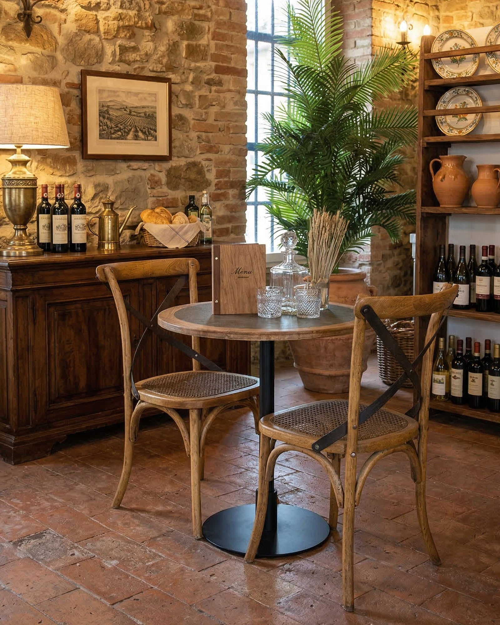 Tavolo rotondo in legno massello da bistrot St. Malo 70 cm - OrchideaMilano1981