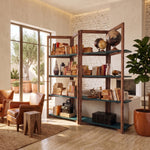 Libreria in legno di olmo di recupero Grange Teal 200 cm - OrchideaMilano1981