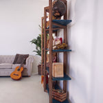 Libreria in legno di olmo di recupero Grange Teal 200 cm - OrchideaMilano1981