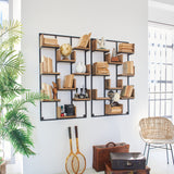 Libreria da parete in legno e ferro Segno 70 cm - OrchideaMilano1981