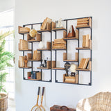 Libreria da parete in legno e ferro Segno 70 cm - OrchideaMilano1981