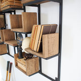 Libreria da parete in legno e ferro Segno 70 cm - OrchideaMilano1981