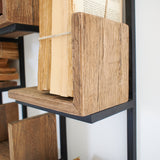 Libreria da parete in legno e ferro Segno 70 cm - OrchideaMilano1981