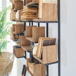 Libreria da parete in legno e ferro Segno 70 cm - OrchideaMilano1981