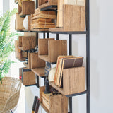 Libreria da parete in legno e ferro Segno 70 cm - OrchideaMilano1981
