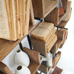 Libreria da parete in legno e ferro Segno 70 cm - OrchideaMilano1981