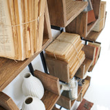 Libreria da parete in legno e ferro Segno 70 cm - OrchideaMilano1981